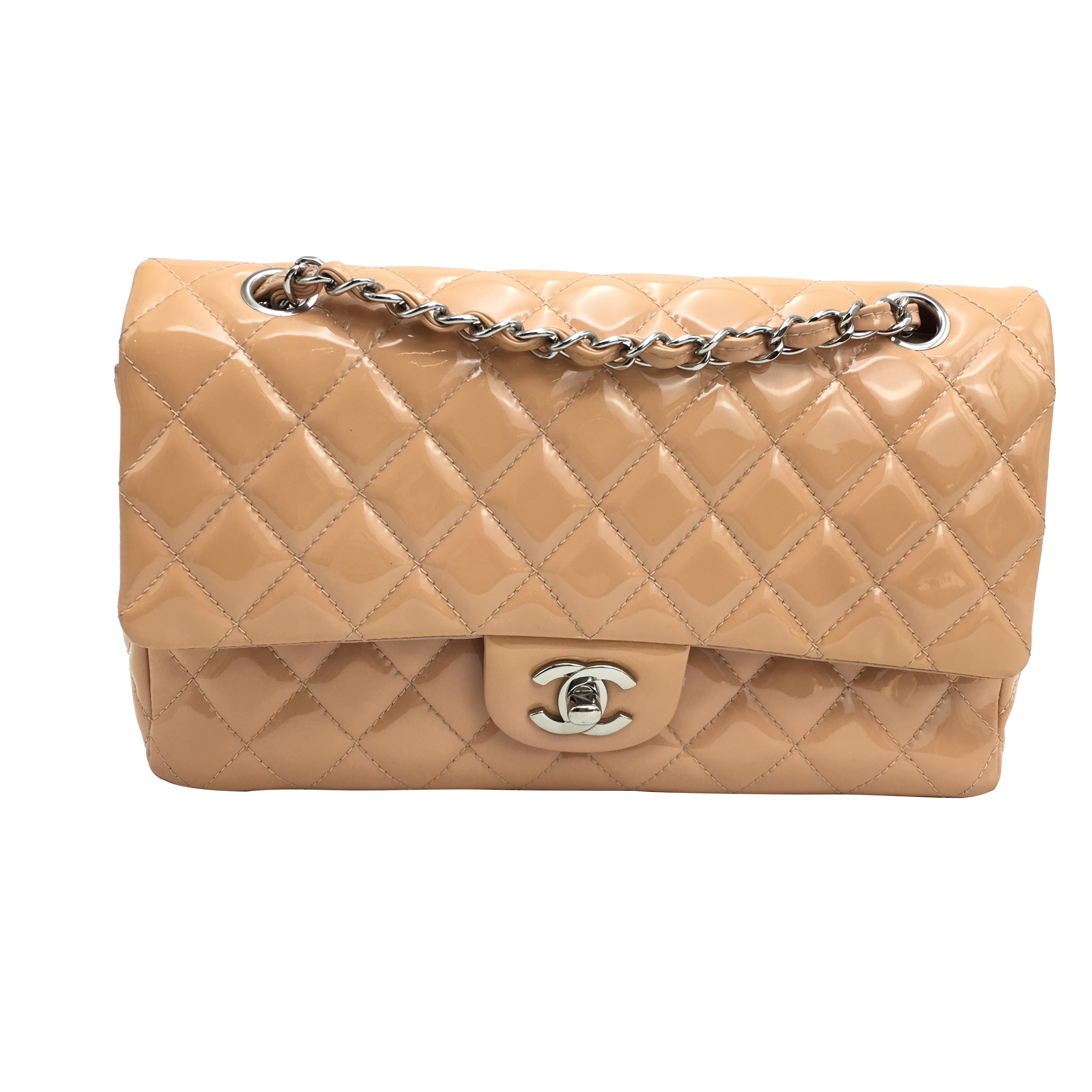 [9.5新]香奈儿chanel 漆皮cf女士单肩包