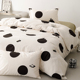 奶油波点可爱熊猫纯棉全棉床上三四件套宿舍1.8m床笠双人被套床单