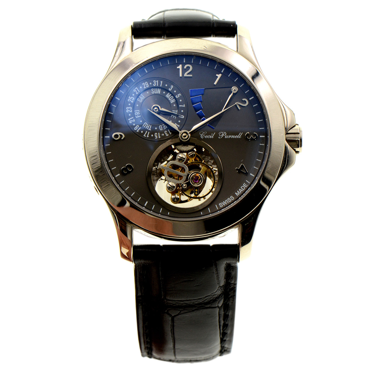 [9.0新]独立制表匠cecil purnell 白金复杂功能机械男表已使用