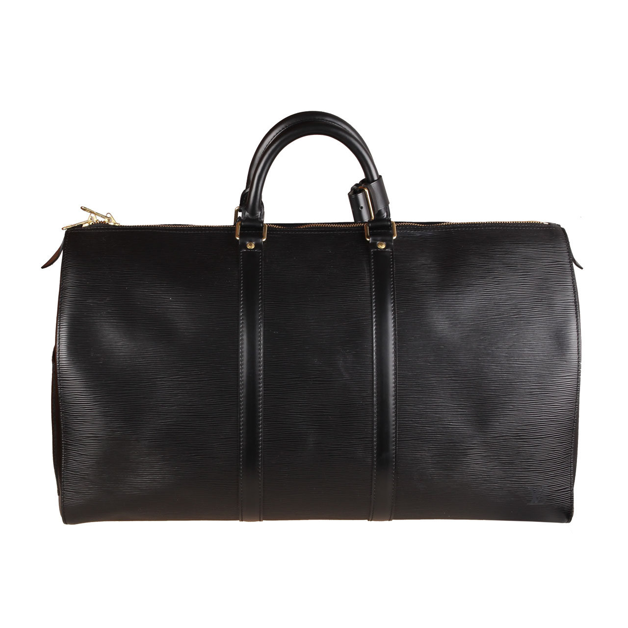 [9.5新]路易威登lv中性黑色牛皮手提旅行包