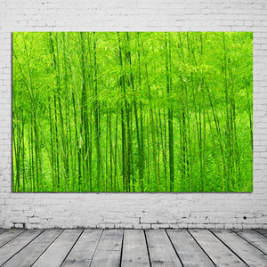 绿色壁画风景图片