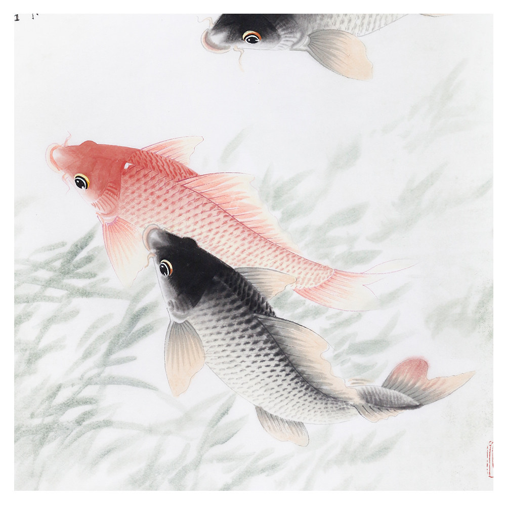 朱贵成 《年年有鱼》 中国画鲤第一高手