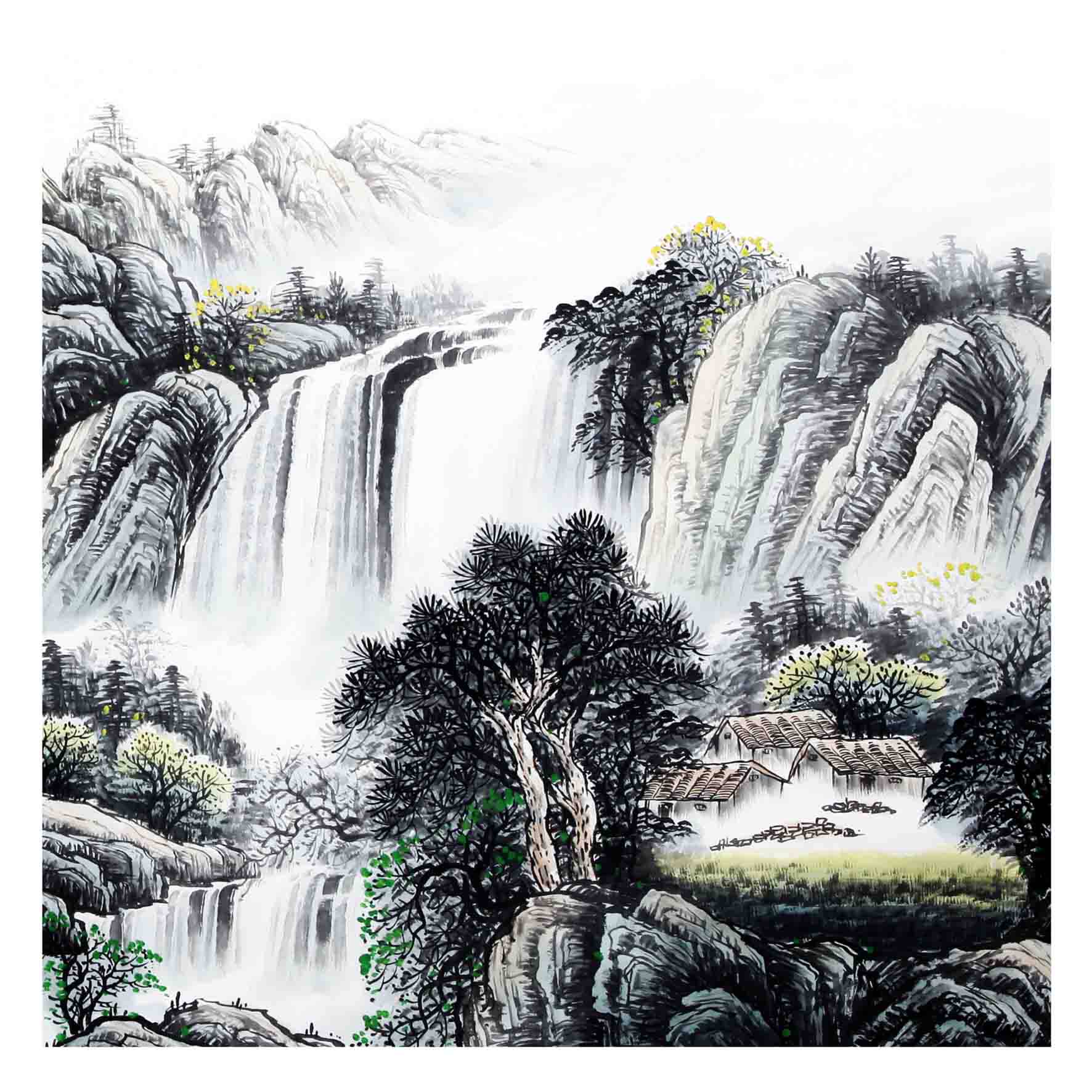【双十二】刘一民《源远流长》岭南画派陈永锵弟子,广东美协会员