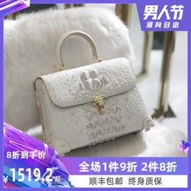 欧洛尔2019新款泰国鳄鱼皮女包真皮大牌小方包单肩斜挎女士手提包