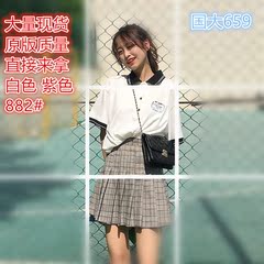 朴正义2018夏新款polo衫可爱白色T恤女ins超火的短袖网红同款上衣