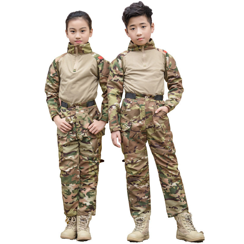 灵鹰基地旗舰店的优惠券大全—战术儿童迷彩服套装军训小孩童装军装