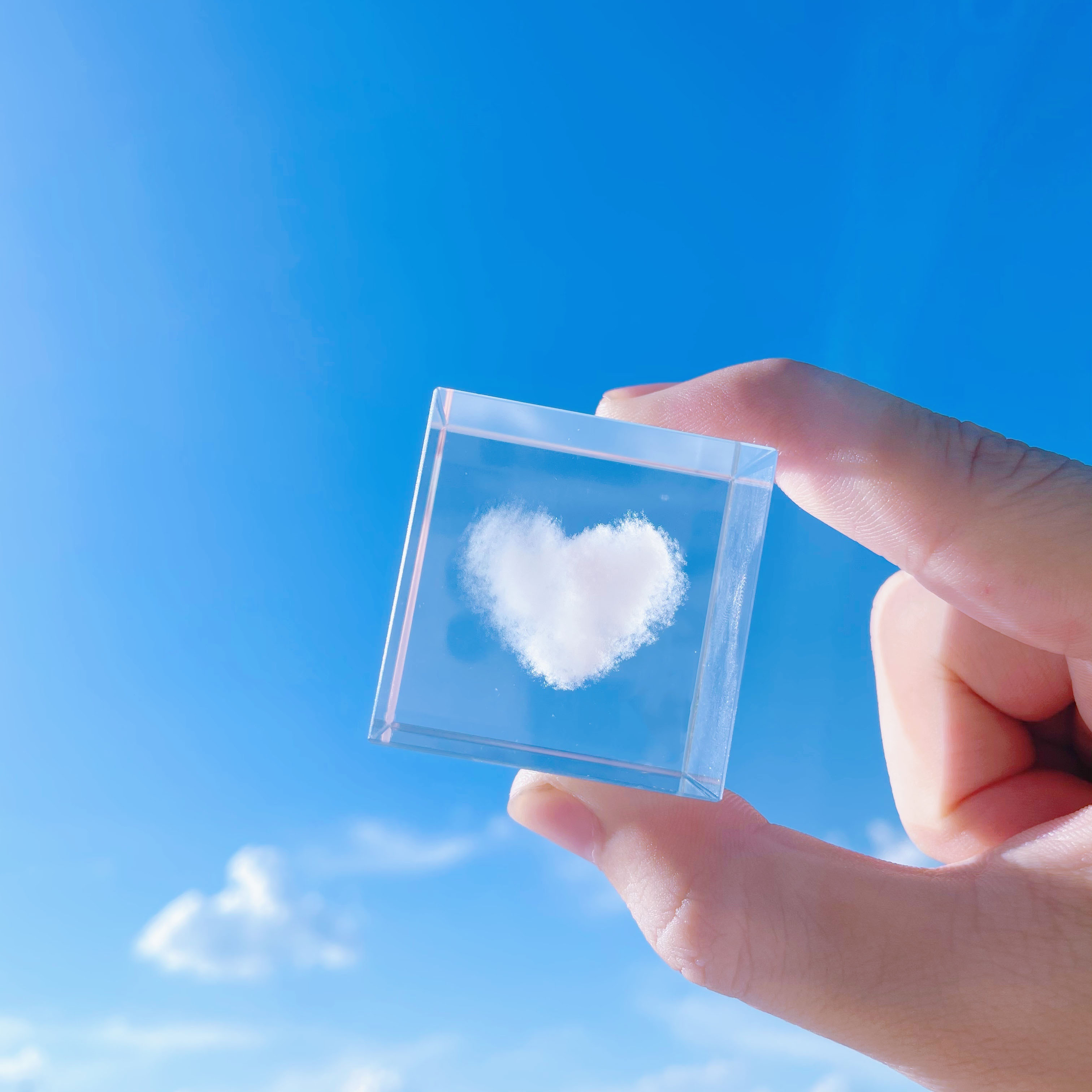 小众创意/心形白云摆件 云立方水晶云朵送男女朋友有纪念元旦礼物