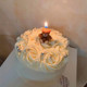 网红生日蛋糕装饰摆件韩国ins 卡通小熊蜡烛可爱小熊烘焙蛋糕装饰