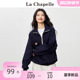 拉夏贝尔/La Chapelle春季半拉链立领卫衣女宽松设计小众短款外套