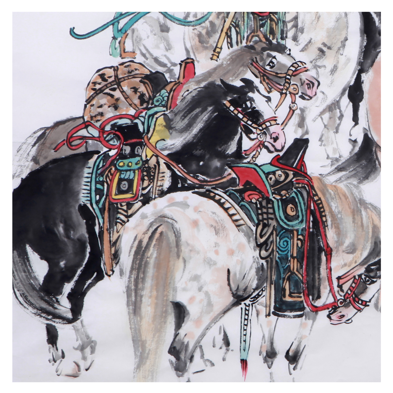 许勇《八骏图》 当代实力派画家 - 拍卖