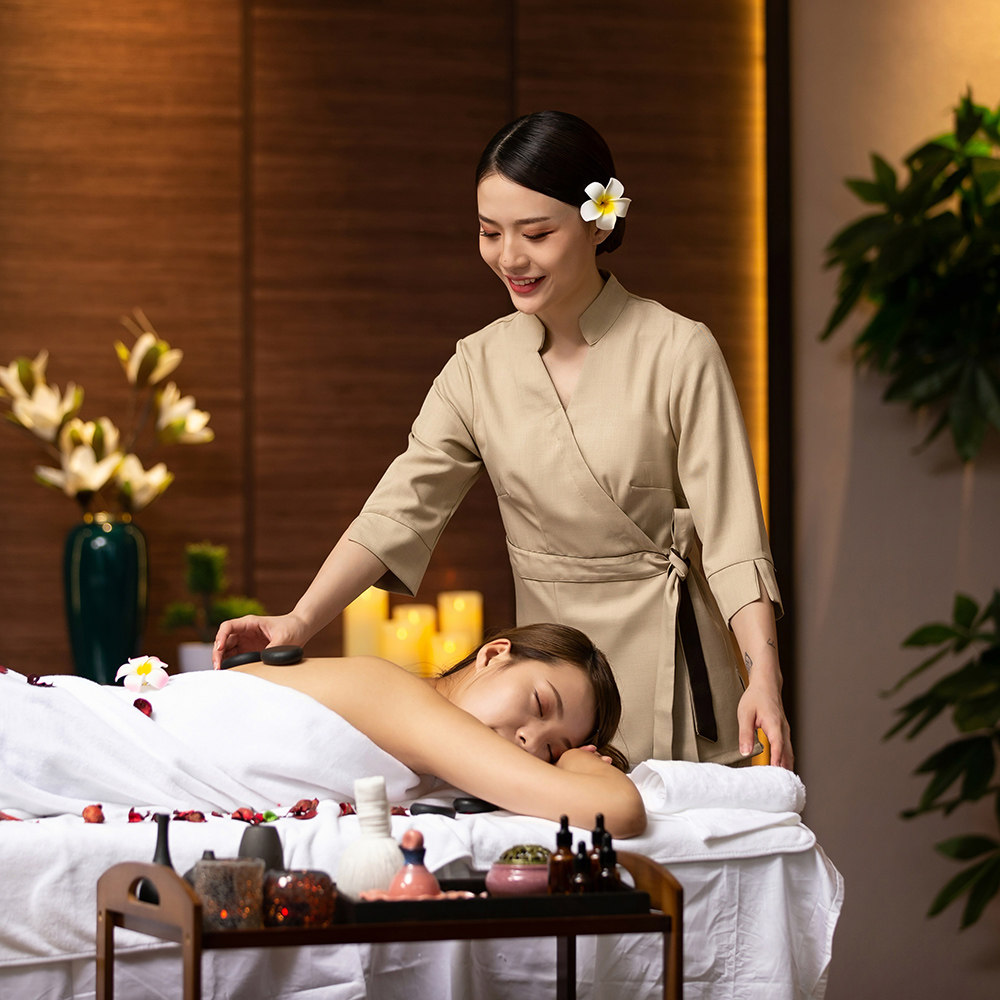 新款高端显瘦美容院工作服女中式养生馆气质足疗足浴技师夏裤套装