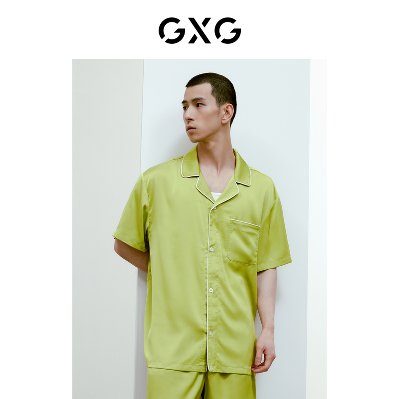 GXG冰丝睡衣男款夏季男士家居服短袖短裤套装 2023新款