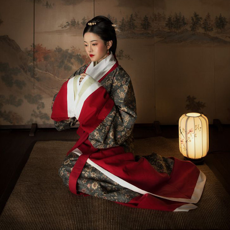 怀谷居信期复原马王堆曲裾袍新品女款汉服传统礼服中国风原创定制