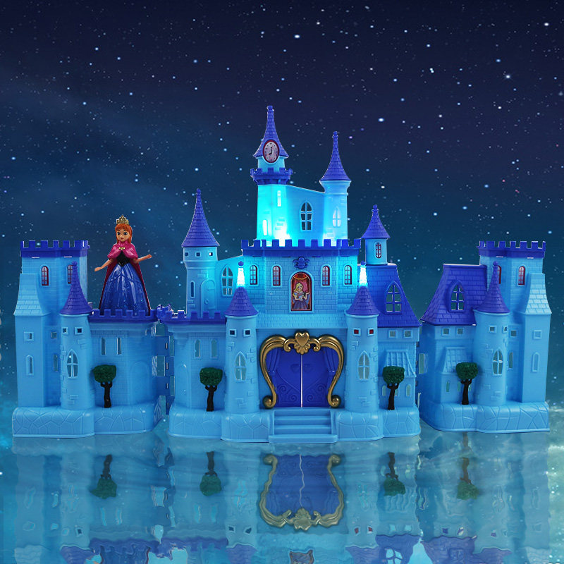 积木拼装玩具女孩系列6-8-10岁爱莎公主城堡冰雪玩具