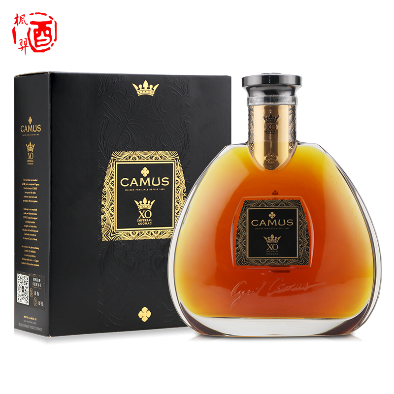 卡慕皇冠xo干邑白兰地camus法国金花原装进口洋酒礼盒装700ml