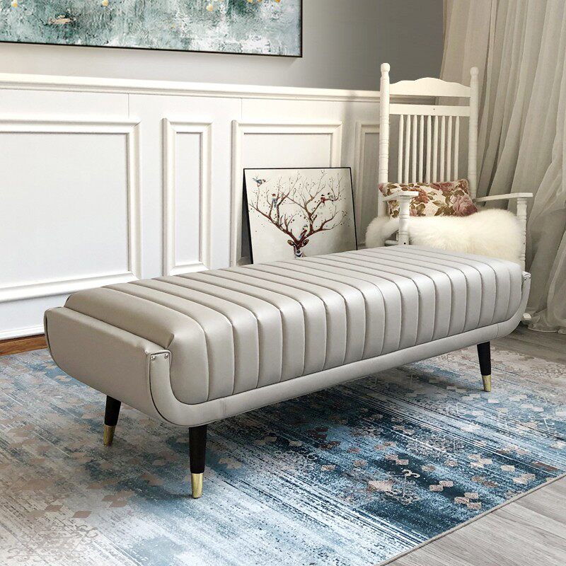北欧现代储物床尾凳轻奢卧室床前床边门口换鞋凳客厅沙发长条凳子