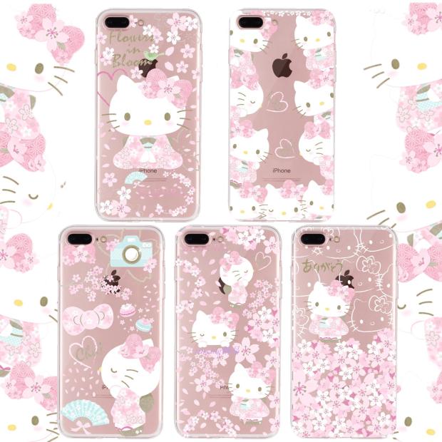 适用于可爱樱花Hello kitty手机壳iphoneX苹果7透明全包软套8plus