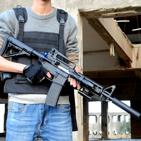 锦明8代m4a1 下供弹电动连发m4水弹枪 真人cs成人改装玩具水蛋抢