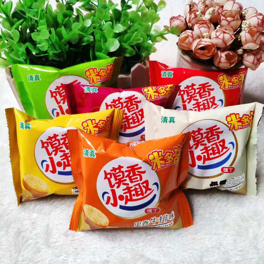 一折美味美馍片_米多奇馍香小趣馍丁烤香馍片美味零食早餐点心 小包装