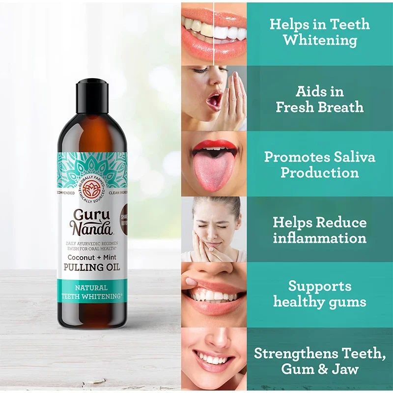 Mouth Health Care Coconut Mint Pulling Oil Mouthwash Alcohol