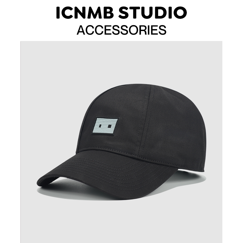 ICNMB黑色帽子春夏男美式小众设计软顶鸭舌帽女显脸小潮牌棒球帽