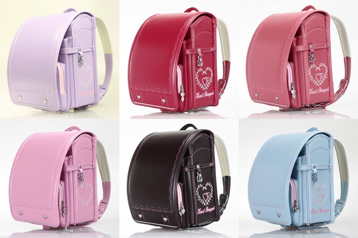 代购心形日本小学生双肩肩带背包书包kazama花束双肩背包