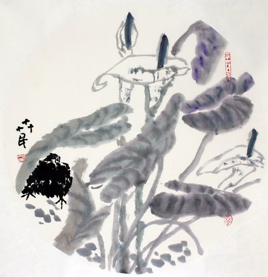 高卉民《花鸟画 一对》清华美院导师 国家画院研究员