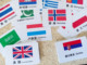 世界各国国旗认知卡片中英文繁体簡体幼儿早教国家国徽识字卡