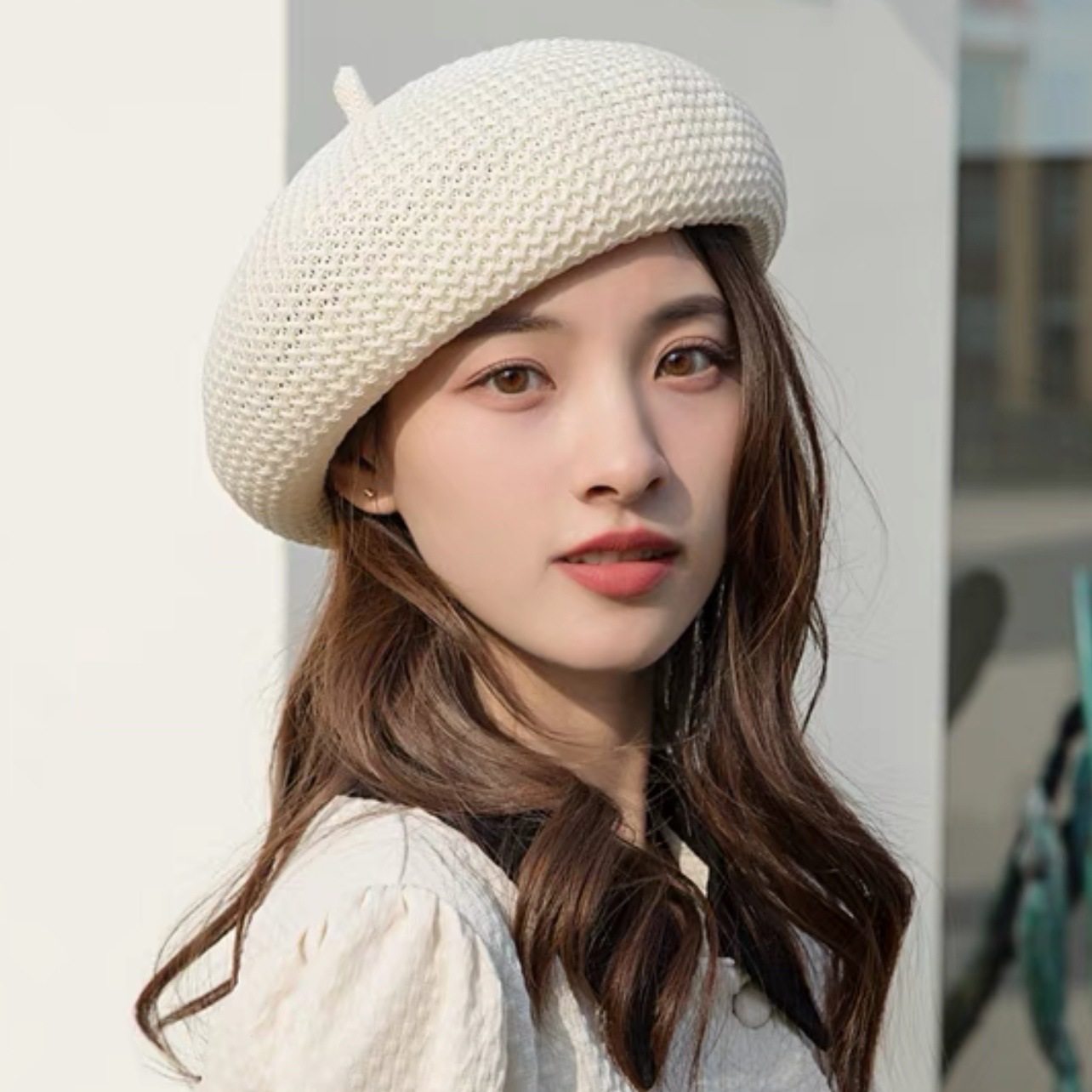 帽子女款夏季2023新款贝雷帽大头围显脸小春秋透气轻薄时尚画家帽