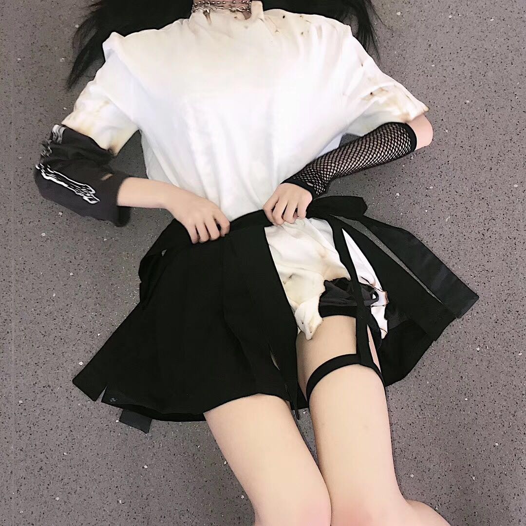 Shameless丨NOPLANS新款特殊构造暗黑超暴露绑腿带裙性感超短裙潮在类目 女装/女士精品, 半身裙中 - 来自Buy2taobao.com提供专业的淘宝代购服务