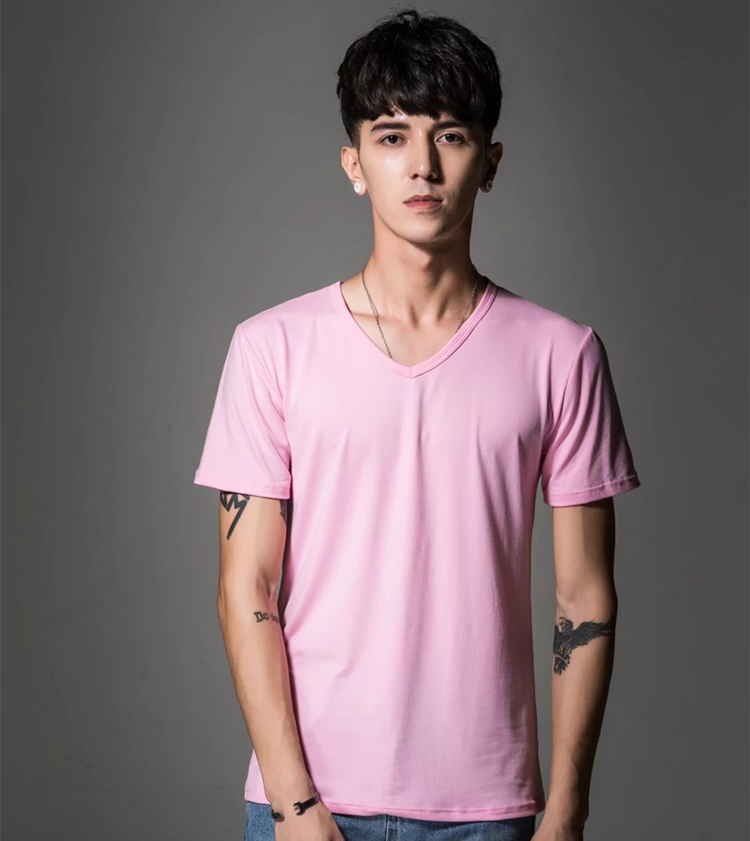 特价粉色t恤男