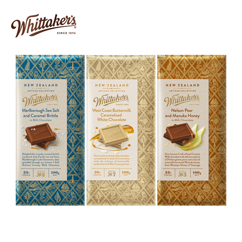 新西兰进口Whittakers惠特克焦糖海盐蜂蜜梨巧克力大板块3块|msdalam kategori makanan ringan/Nuts/Specialty, Chocolate, Chocolate Produk - dari Buy2taobao.com untuk memberikan perkhidmatan ejen Taobao profesional membeli