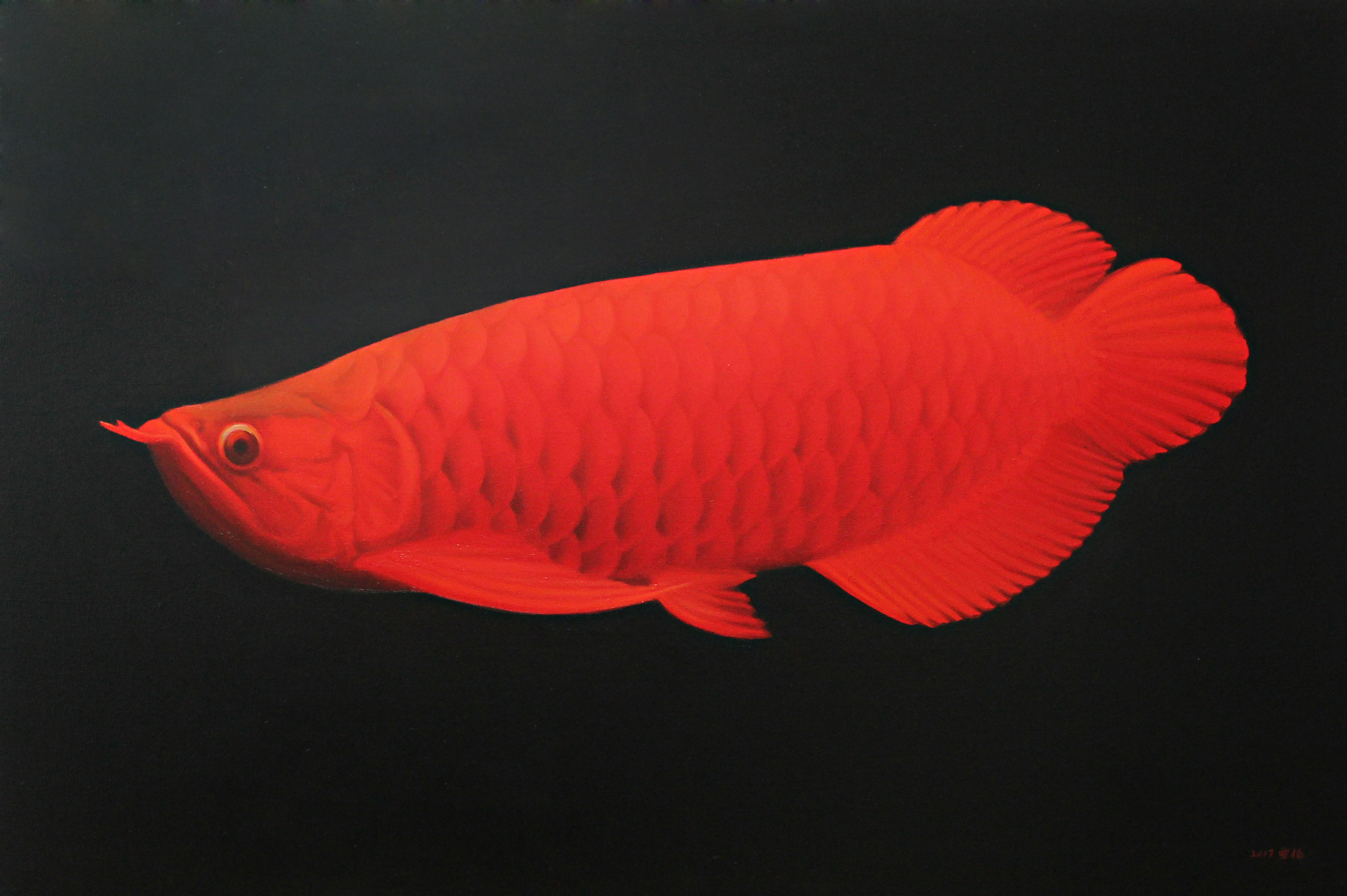 戚雪艳 《红金龙》 原创布面油画