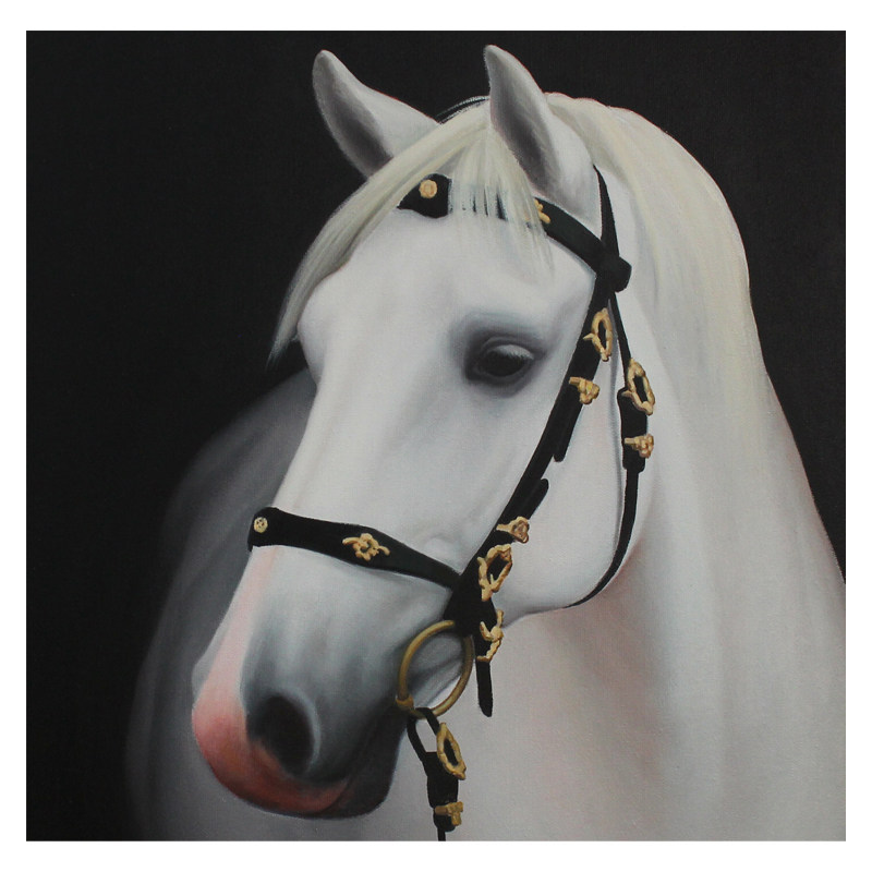 【学院艺术】 中央美院戚雪艳 《白龙马》 原创布面油画