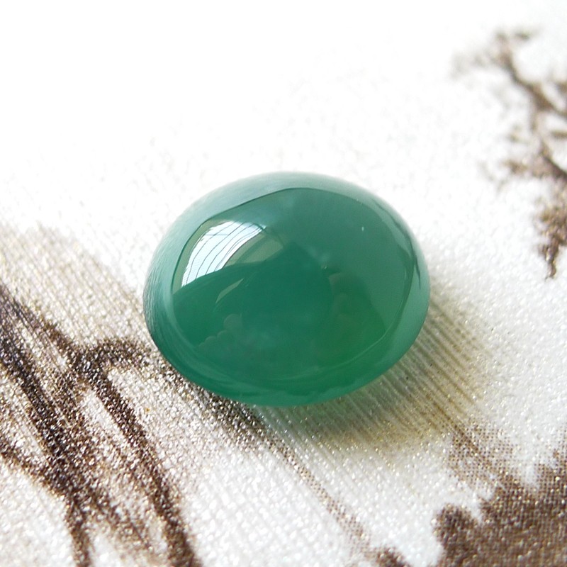 缅甸天然a货翡翠冰种蓝水蛋面-1.60g