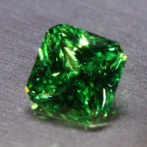 正方形橄榄石彩宝裸石金绿宝石男女粉熔戒面戒指项链小清新未镶嵌