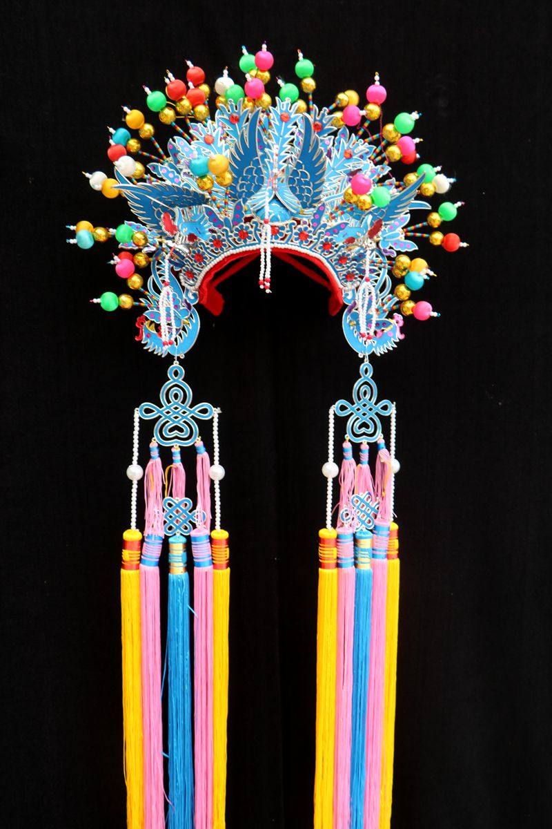 戏剧服装 京剧头饰 三凤冠 娘娘凤冠帽子 服装 国潮头饰贵妃醉酒