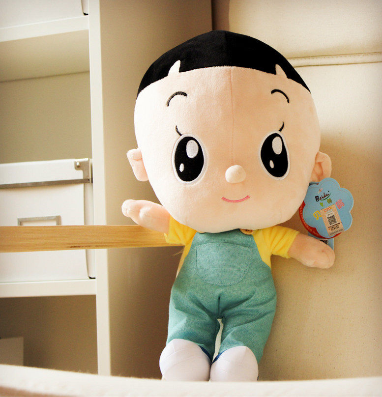 正版可爱大头儿子小头爸爸一家三口毛绒玩具公仔 送朋友生日礼物