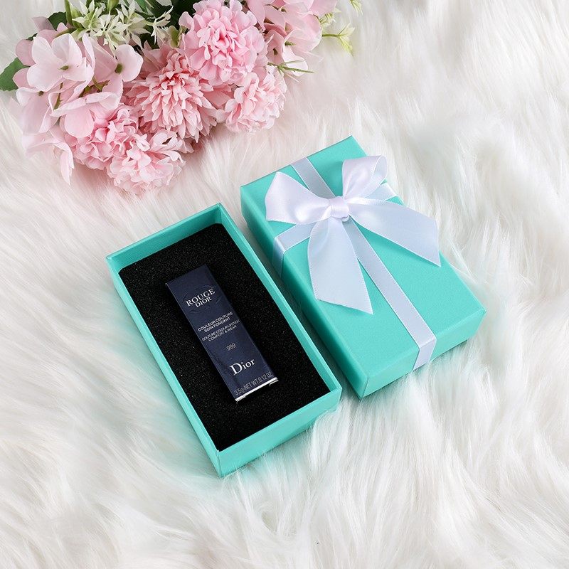 tiffanyblue口红礼品盒蒂芙尼蓝色唇膏包装盒节日香水糖盒