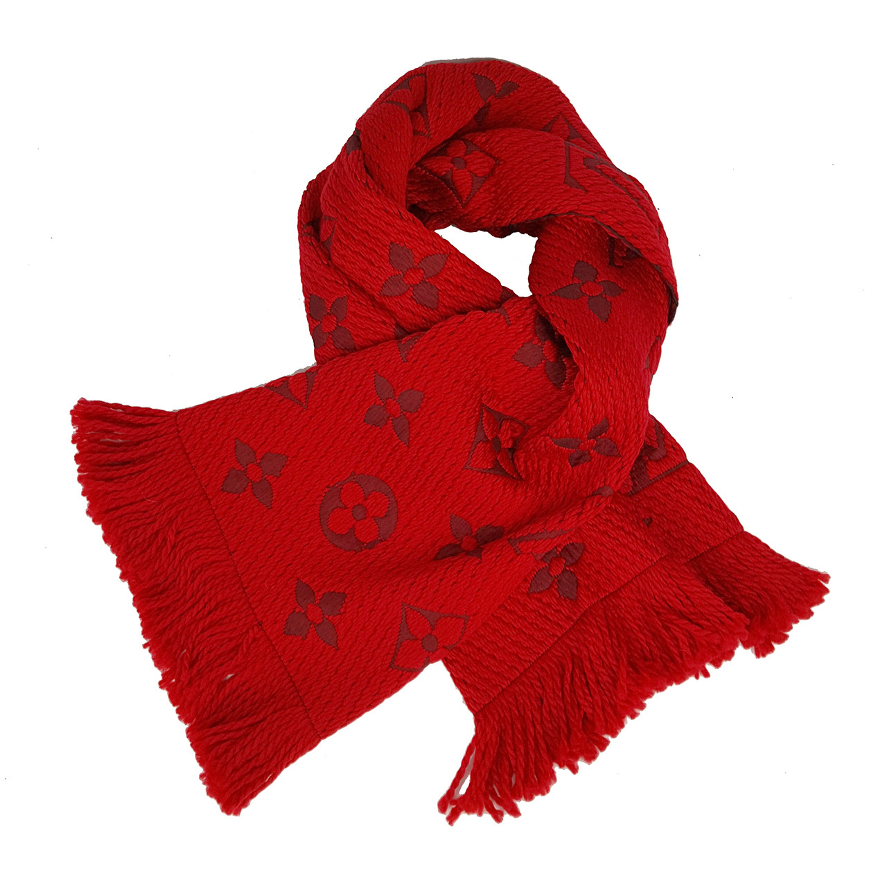 [无保留价][9.9新]路易威登lv女士红色羊毛围巾kd170909015