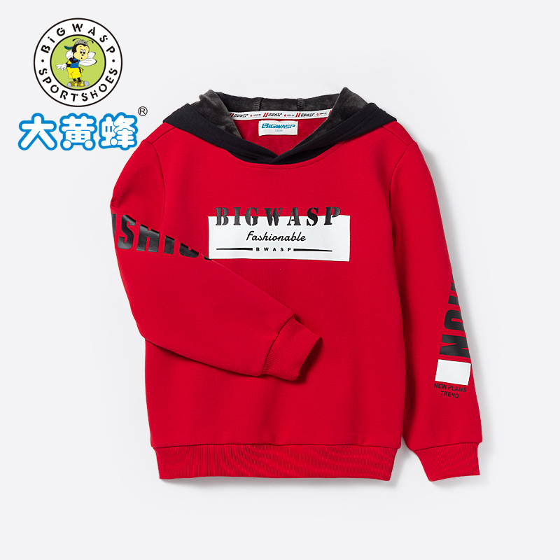 大黄蜂童装 男童连帽卫衣春秋款中大童学生休闲卫衣洋气字母上衣|ruв категории Детская одежда, свитер/свитер - от Buy2taobao.com для оказания профессиональной услуги покупки агента Taobao