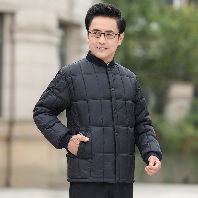 中老年男士棉衣爷爷老人棉袄中年羽绒棉棉服男装加厚爸爸冬装外套