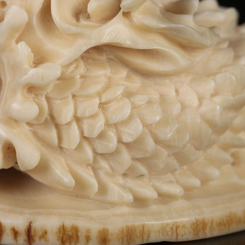 猛犸牙雕 雕琢逼真 经典推荐《龙腾四海》挂件84.3g