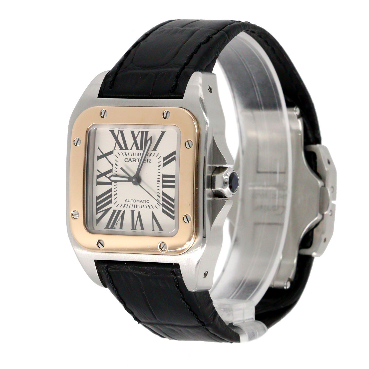 [95新]cartier 卡地亚 男表 山度士系列 自动机械 w20072x7
