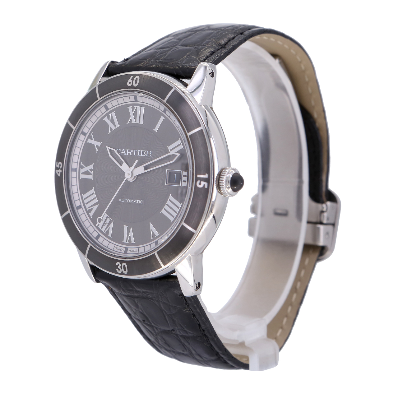 [9.5新]卡地亚 男士 路易圆形系列 精钢 42mm wsrn0003