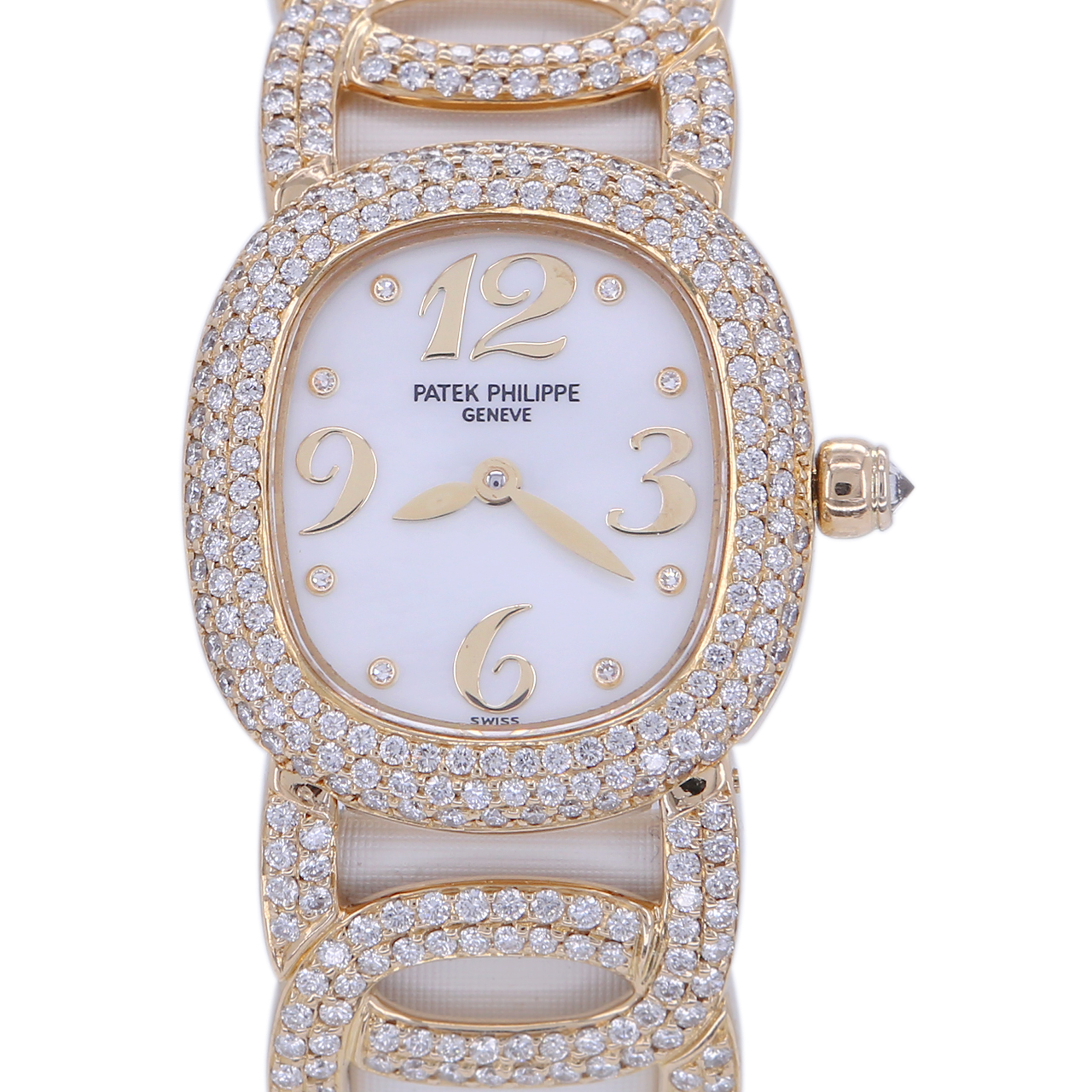 [国检][9.5新]pp百达翡丽女士石英机芯18k黄金后钻