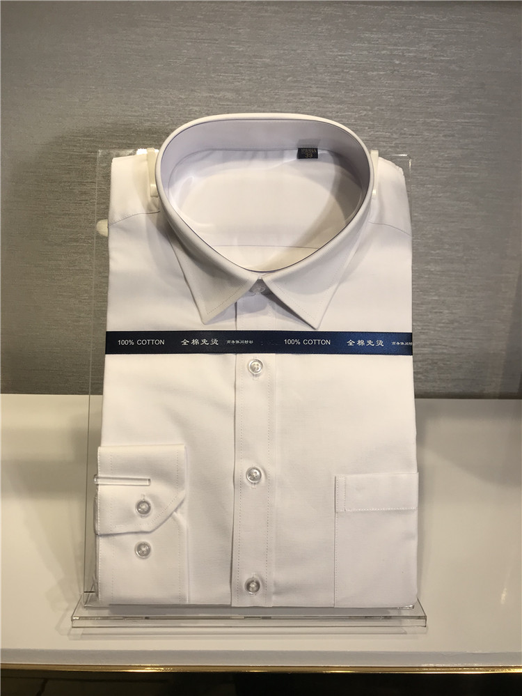 LENZON促销款工装衬衣男士商务款白色 蓝色四季款短袖 长袖衬衫