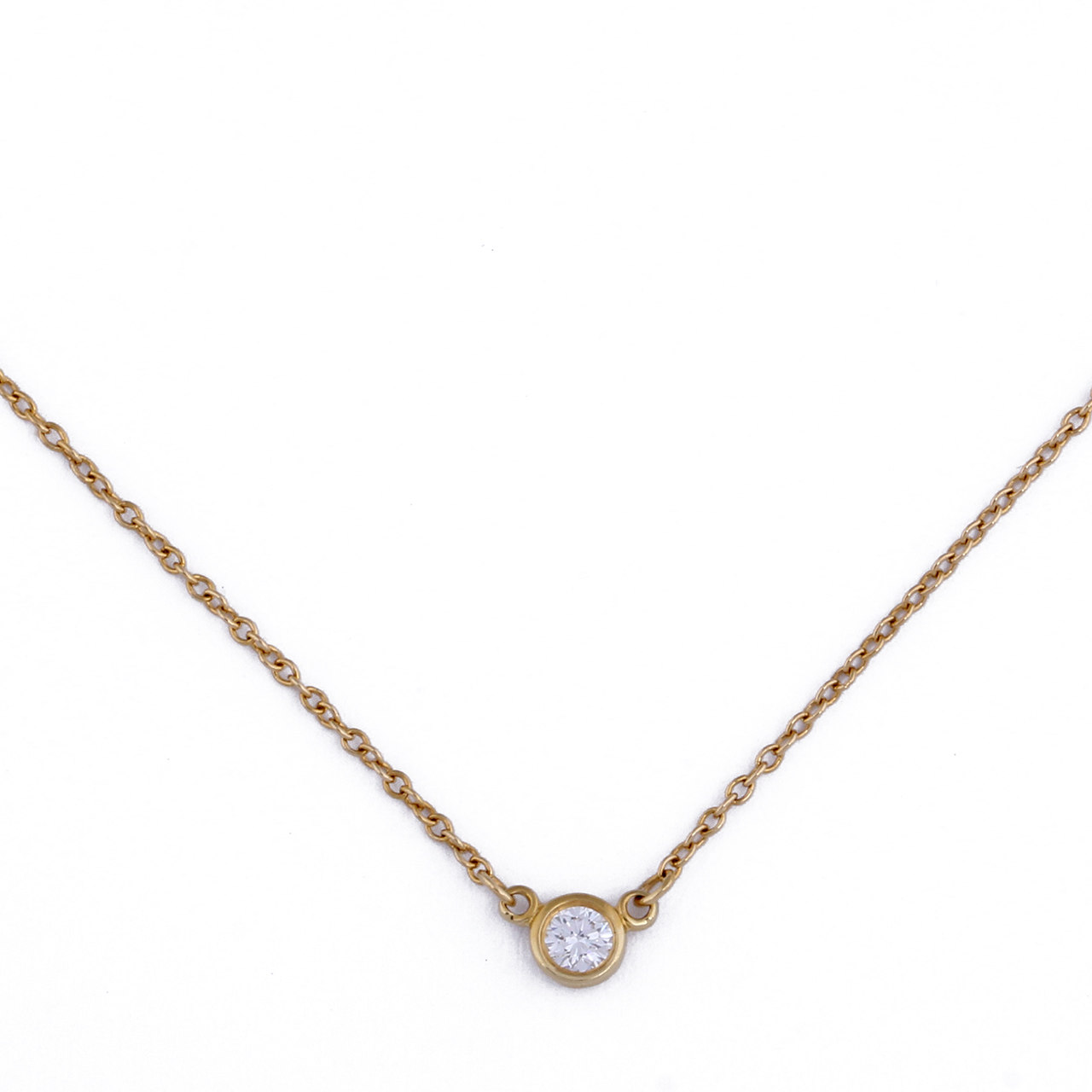 [9.5新]蒂芙尼tiffany女士750黄金项链#03688