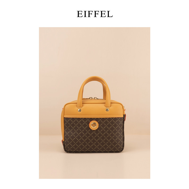 eiffel艾菲尔品牌女包撞色方包时尚手拿单肩包时尚潮流斜挎包