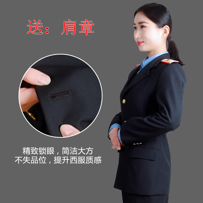 铁路制服男女乘务员全套高铁铁路制服女裤子工作服工装路服三四扣